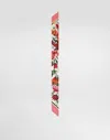 Dolce & Gabbana Diamond Point Floral Wraparound Scarf In Multi