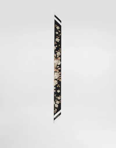 Dolce & Gabbana Silk Twill Bandeau In Animal Print
