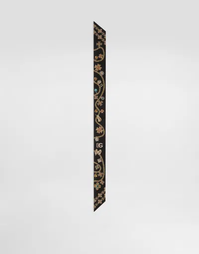 Dolce & Gabbana Silk Twill Bandeau In Multi