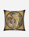 Dolce & Gabbana Silk Twill Cushion Large In Multicolor