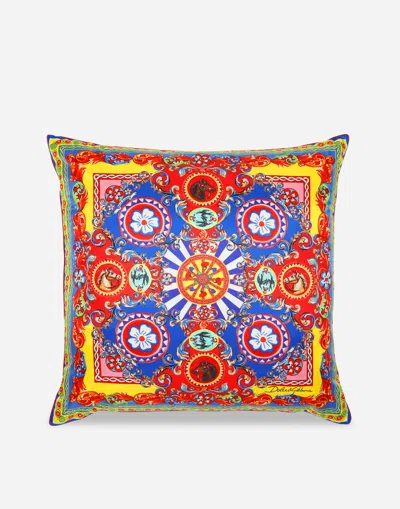 Dolce & Gabbana Silk Twill Cushion Large Multicolor Unisex Onesize