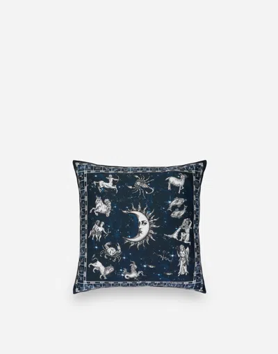 Dolce & Gabbana Silk Twill Cushion Medium In Blue