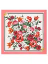 Dolce & Gabbana Silk Twill Floral Print Scarf In Multi