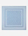 Dolce & Gabbana Silk Twill Foulard With All-over Dg Logo Print (90x90) In ブルー