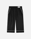 Dolce & Gabbana Silk Twill Pajama Pants In Black