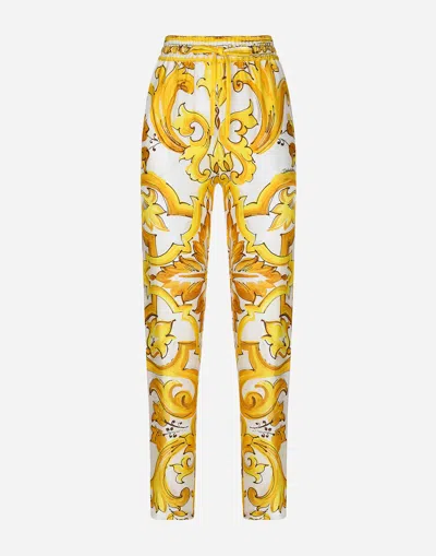 DOLCE & GABBANA SILK TWILL PANTS