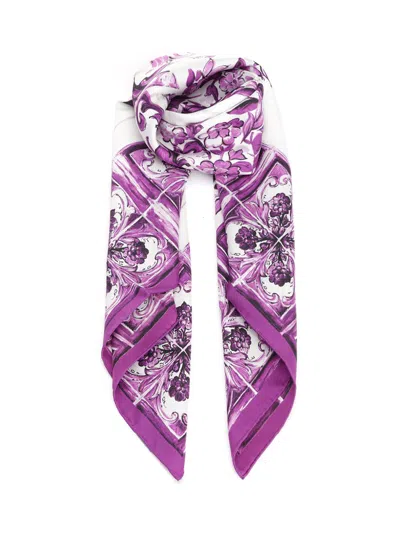 Dolce & Gabbana Silk Twill Scarf Scarves And Foulards Yellow