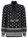Dolce & Gabbana Silk Shirt With Bow Tie Detail In Black