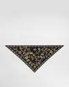 Dolce & Gabbana Floral Crystal Foulard Silk Scarf In Multi