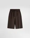 Dolce & Gabbana Drawstring-waist Shorts In Brown