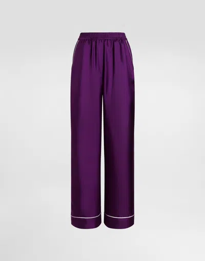 Dolce & Gabbana Silk Twill Vanity Pants