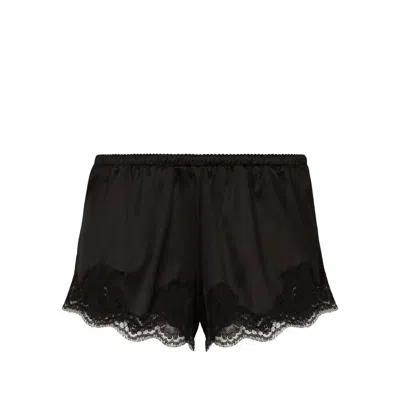 Dolce & Gabbana Silk Underwear In Black