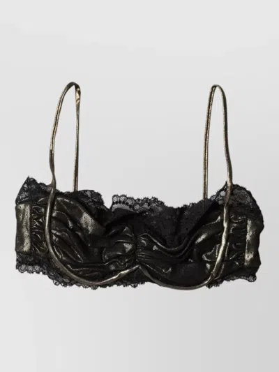 Dolce & Gabbana Silk Underwired Balconette Bra Underwear