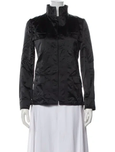 Pre-owned Dolce & Gabbana Silk Utility Jacket In Gray
