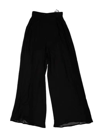 Pre-owned Dolce & Gabbana Silk Wide Leg Pants In Black