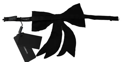 Dolce & Gabbana Silk With Crystal Embellishments Bow Tie In Black