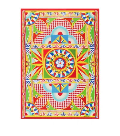 Dolce & Gabbana Silk-wool Carretto Throw In Multi