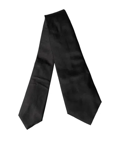 Dolce & Gabbana Silk-blend Adjustable Necktie In Black