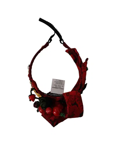 Dolce & Gabbana Silk-blend Headband In Red