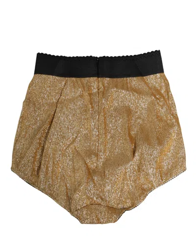 Dolce & Gabbana Silk-blend High-waist Girdle Bodysuit In Brown
