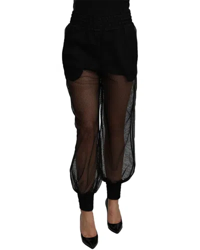 Dolce & Gabbana Silk-blend Pant In Black