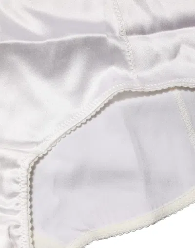 Dolce & Gabbana Silk-blend Shaping High-waist Girdle Panty In White