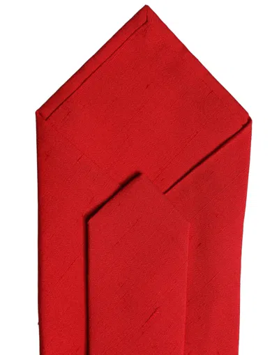 Dolce & Gabbana Silk-cotton Blend Necktie In Red