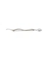 Dolce & Gabbana Silver Brass Crystal Spilla Serpente Mens Brooch Pin