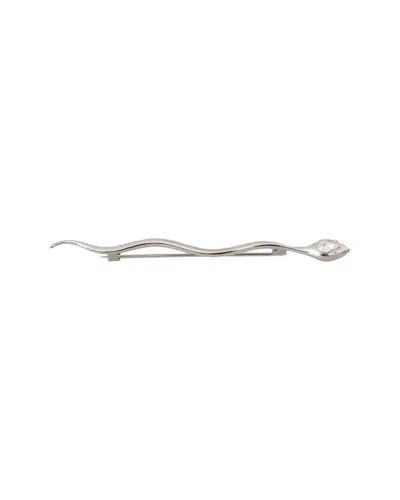 DOLCE & GABBANA DOLCE & GABBANA SILVER BRASS CRYSTAL SPILLA SERPEN