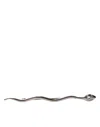 Dolce & Gabbana Silver Brass Crystal Spilla Serpente Mens Brooch Pin In Silver