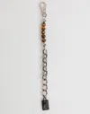 Dolce & Gabbana Silver Chain Brass Beaded Lobster Clasp Logo Men Bracelet