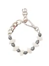 Dolce & Gabbana Silver-colored Bracelet With Shell And Logo Charm In Brass Woman In Grey