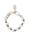 Dolce & Gabbana Silver-colored Bracelet With Shell And Logo Charm In Brass Woman In Silver