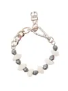 Dolce & Gabbana Silver-colored Bracelet With Shell And Logo Charm In Brass Woman In Multicolor