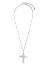 Dolce & Gabbana Cross Necklace With Rhinestones Accessories In Gold