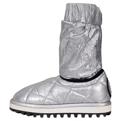 Pre-owned Dolce & Gabbana Silver Elastic Ankle Boots - Size 39