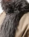 Dolce & Gabbana Silver Fox Fur Shawl In White