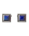 Dolce & Gabbana Silver Plated Brass Pin Crystal Cufflinks In Silver