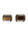 Dolce & Gabbana Silver Plated Brass Pin Crystal Cufflinks In Silver