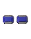 Dolce & Gabbana Silver Plated Brass Pin Crystal Cufflinks In Silver