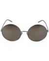 Dolce & Gabbana Silver Plated Round Gray Le Nses Women Sunglasses