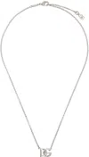 Dolce & Gabbana Silver Rolo Chain Necklace In Argento/palladio