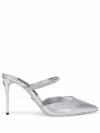 Dolce & Gabbana Crystal-embellished Pointed-toe Mules In Silver