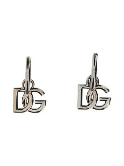 Dolce & Gabbana Silver Steel Brass Earrings