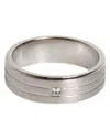 Dolce & Gabbana Silver Tone Brass Clear Crystal Dg Logo Ring In Metallic