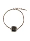 Dolce & Gabbana Logo Plaque Bracelet In Silver