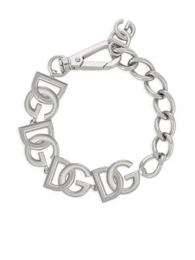 Dolce & Gabbana Silver-tone Dg Bracelet