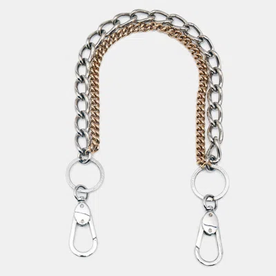 Pre-owned Dolce & Gabbana Silver/gold Chain Shoulder Bag Strap
