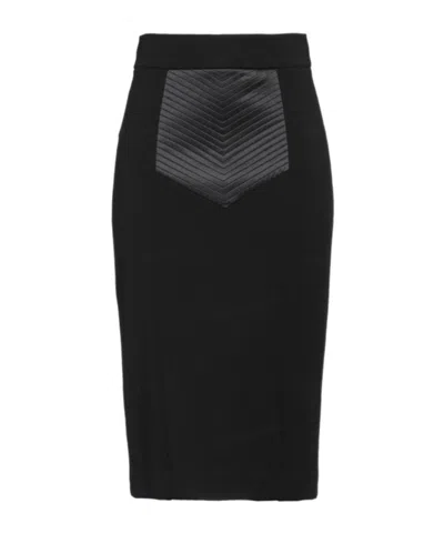 Dolce & Gabbana Simple Slimfit Midi Skirt In Black