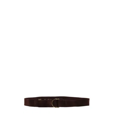 Dolce & Gabbana Simple Suede Belt In Brown